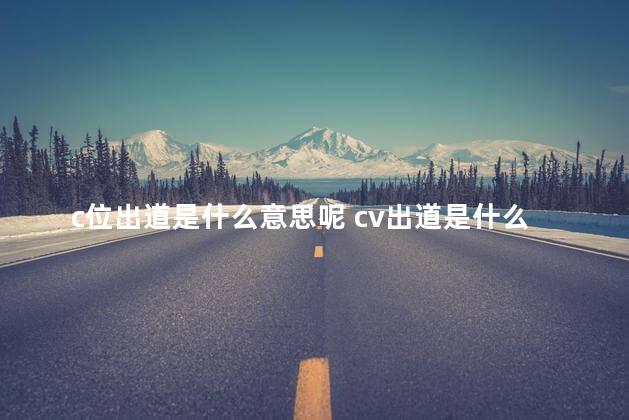 c位出道是什么意思呢 cv出道是什么意思